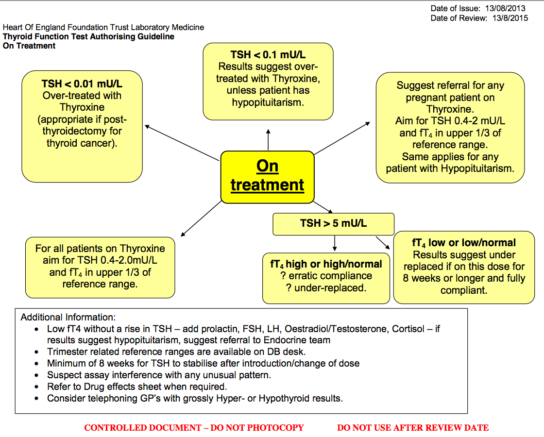 Interpretation of Thyroid Function Tests in Patients Taking Thyroxine